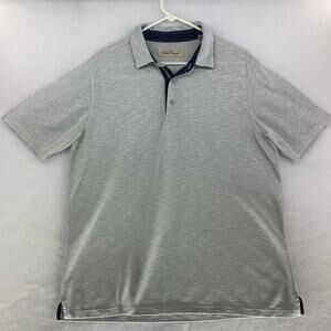 Tommy Bahama Men's Heather Gray Polo Shirt Size Large